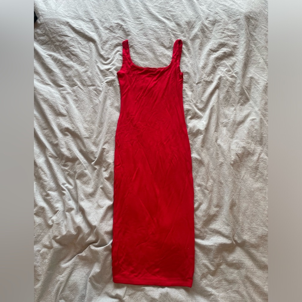 Sexy Red Bodycon Midi Dress